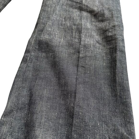 MAXMARA Blue Chambray Classic Trouser Pants Women's Size 6 Linen Blend - Picture 7 of 8